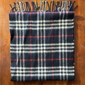 Vintage Burberry London Nova Check Cashmere Scarf Excellent Condition